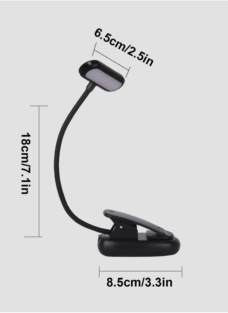 LOOPITYS Book Light,LOOPITYS Reading Book Clip Light, 9 Modes, LED Clip Reading Light, Eye-Care USB Rechargeable Reading Lamp for Kids, Flexible Clip-on Book Light for Reading in Bed，desk lamp  - Image 5