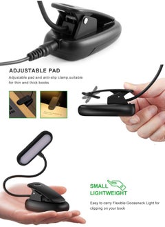 LOOPITYS Book Light,LOOPITYS Reading Book Clip Light, 9 Modes, LED Clip Reading Light, Eye-Care USB Rechargeable Reading Lamp for Kids, Flexible Clip-on Book Light for Reading in Bed，desk lamp  - Image 2