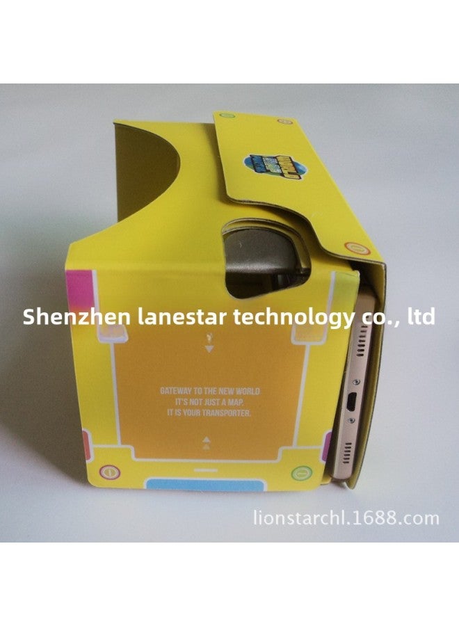 Vr Virtual Reality Glasses | Paper Google Second Generation Vr | Google Cardboard2.0 Cardboard Glasses-Color:Yellow - Image 5