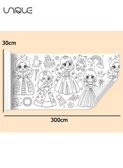 Unique 30*300cm Drawing Paper Roll for Kids - Coloring Paper Roll Painting Drawing Color Filling Paper - Coloring Poster Drawing Roll Coloring Book - DIY Arts Crafts for Preschool Kindergarten Classroom  - Image 2