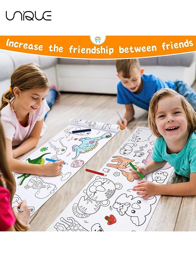 Unique 30*300cm Drawing Paper Roll for Kids - Coloring Paper Roll Painting Drawing Color Filling Paper - Coloring Poster Drawing Roll Coloring Book - DIY Arts Crafts for Preschool Kindergarten Classroom - Image 5
