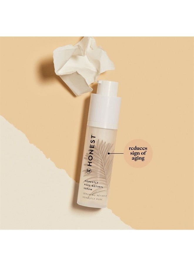 Honest Beauty - Honestly Pure Retinyl Serum with Retinyl Linoleat to help reduce the appearance of fine lines + wrinkles | Dermatologist Tested | Vegan + Cruelty Free | 1 Fl. Oz. - Image 1