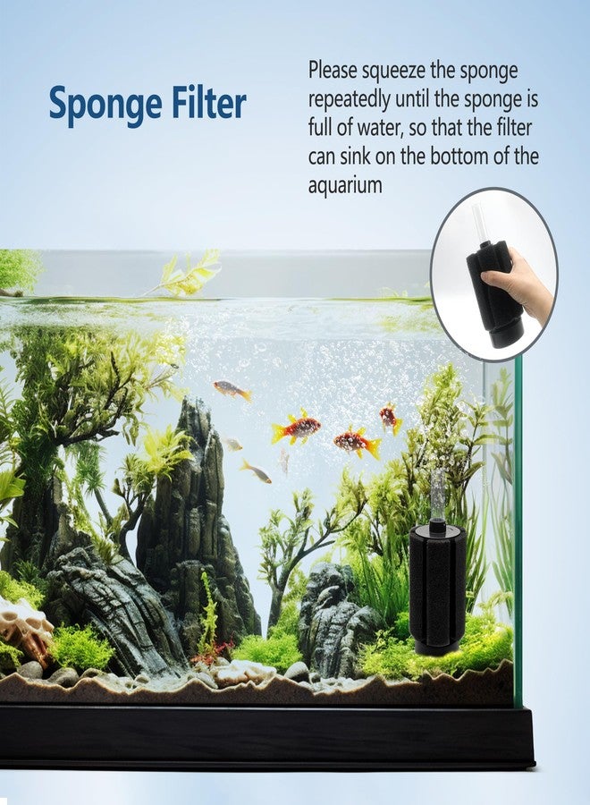 DVHEY 80-150 Gal Large Sponge Filter with Air Stone and Ceramic Media,Quiet Aquarium Bio Sponge Filter for Betta Fry Shrimp Fish Tank - Image 4