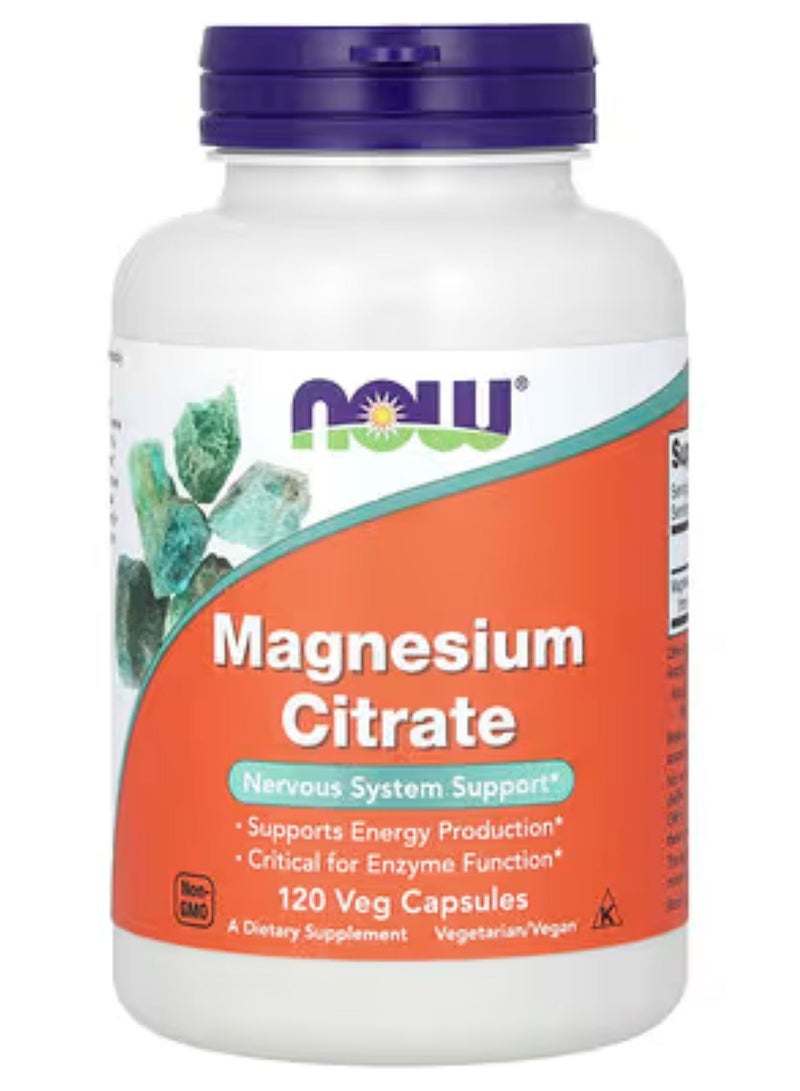 now Now Foods Magnesium Citrate - 120 Veg Capsules - Image 1