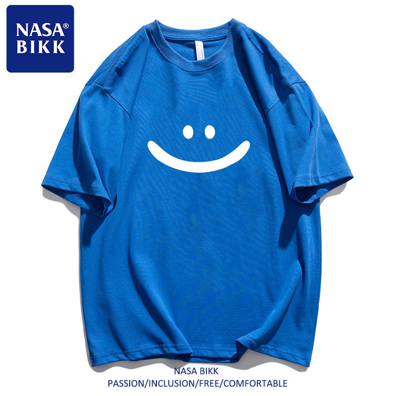 Trendy brand T-shirt pure cotton ins summer American print male and female couple versatile trendy round neck loose half-sleeved short-sleeved - Image 3