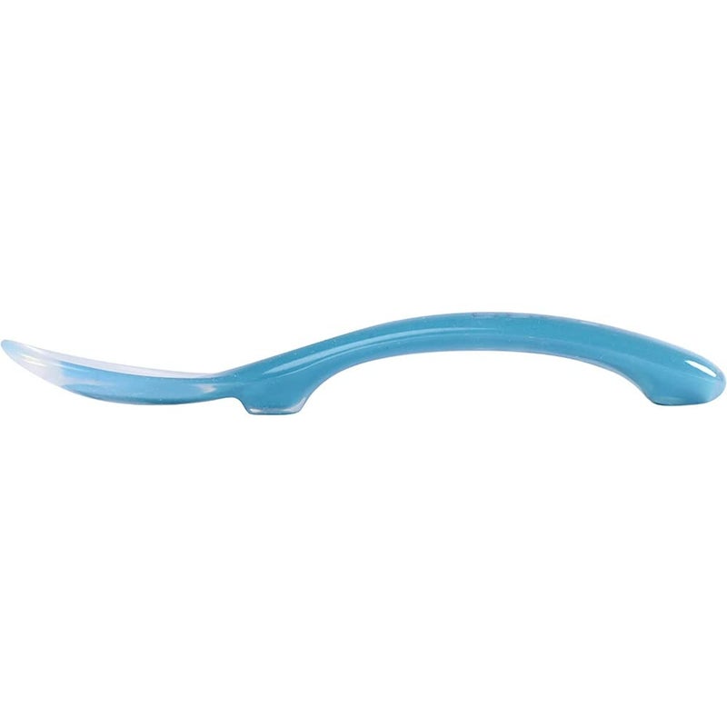 Baba ملعقة سيليكون من بيبا للمرحلة الثانية - ملعقة تدريب على التغذية الذاتية للأطفال مع طرف ناعم للغاية، صديقة للثة، مقبض مريح، خالية من BPA، أزرق عاصف، 8 أشهر وما فوق - Image 2