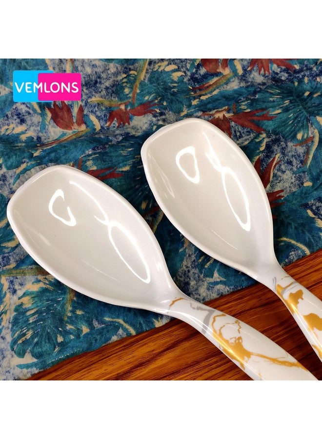 Vemlons Serving Spoon Long Handled Serving Spoon, Table Ware, Set of 4 Piece Melamine Serving Spoons - Image 3