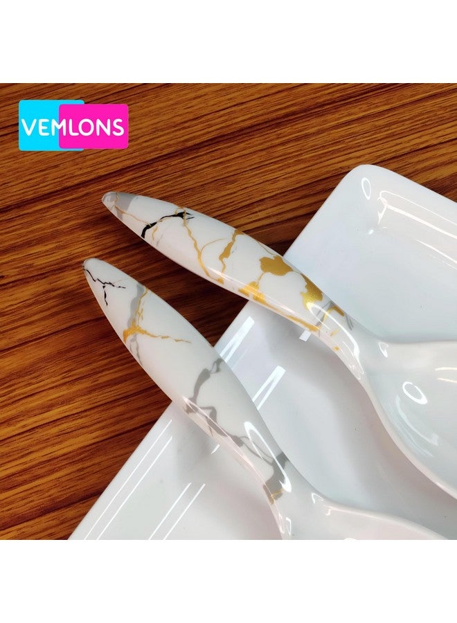 Vemlons Serving Spoon Long Handled Serving Spoon, Table Ware, Set of 4 Piece Melamine Serving Spoons - Image 4