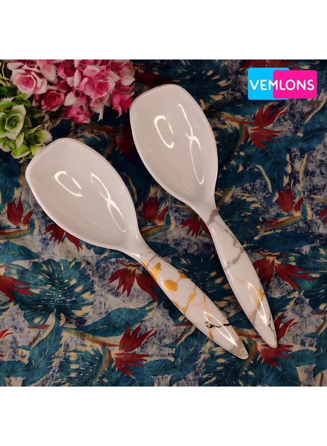 Vemlons Serving Spoon Long Handled Serving Spoon, Table Ware, Set of 4 Piece Melamine Serving Spoons - Image 2