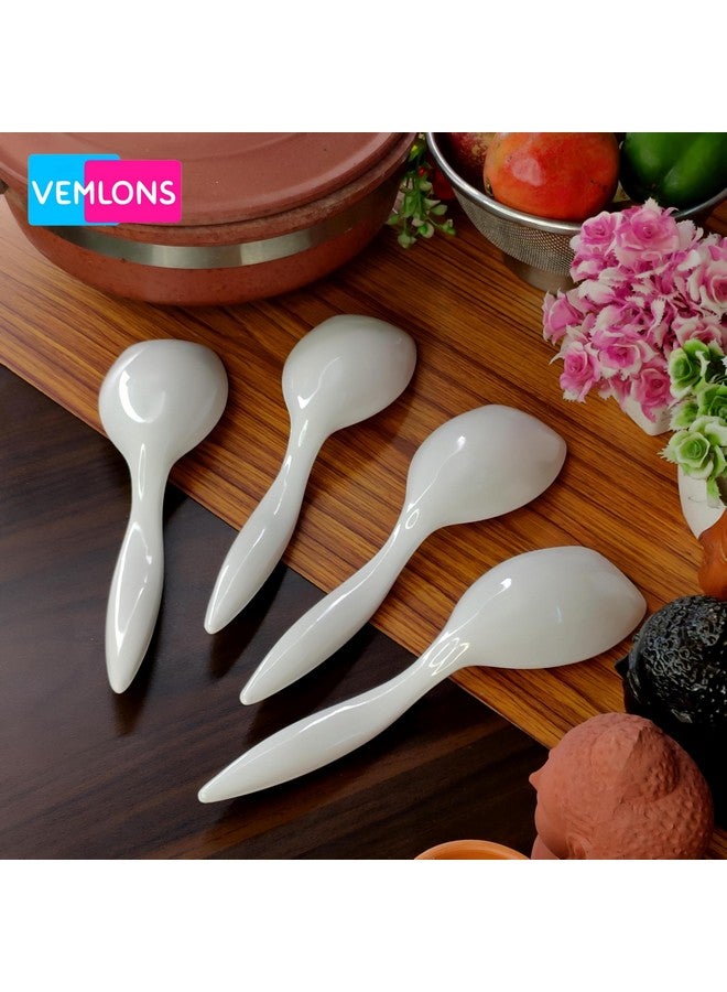 Vemlons Serving Spoon Long Handled Serving Spoon, Table Ware, Set of 4 Piece Melamine Serving Spoons - Image 5