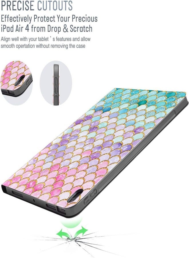 Lokigo for iPad Air 11 Inch Case M2 2024, Pink Mermaid iPad Air 5th 4th Generation Case 2022 2020, Multi-Angle Viewing 10.9 inch iPad Cover for Girls Kids, Pink - Image 5
