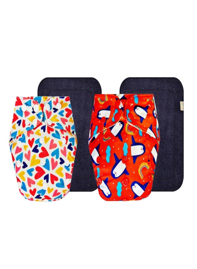 Dumbledo Premium Cloth Diaper with Black Insert (Pack of 2) | Snug Fit | Reusable & Washable | Adjustable Snaps | Trusted by Moms | 3 Months - 3 Years | Unisex Baby - Image 1