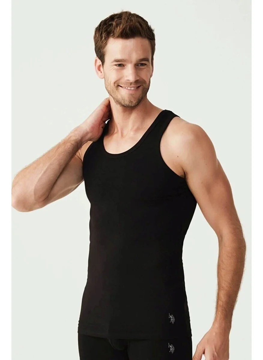 U.S. Polo Assn. 80188 Men's Black 2-Pack Tank Top