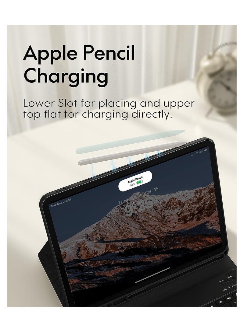 ELTRAZONE ELTERAZONE Keyboard Case for iPad Pro 12.9 2020 4th Generation, iPad Pro 12.9 Case with Keyboard 3rd Generation 2018 - Wireless Detachable - with Pencil Holder - iPad Pro 12.9 inch Keyboard Case,Black - Image 4