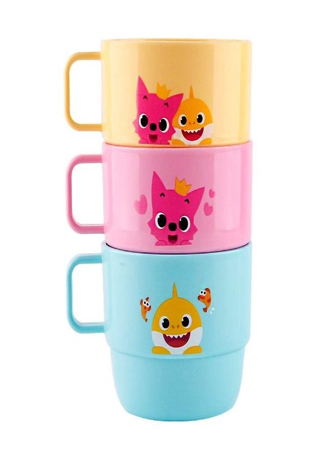 PINKFONG Cup with Handle-3P Family Plastic Cups (230ml) : 3pcs 1 Set - Image 1