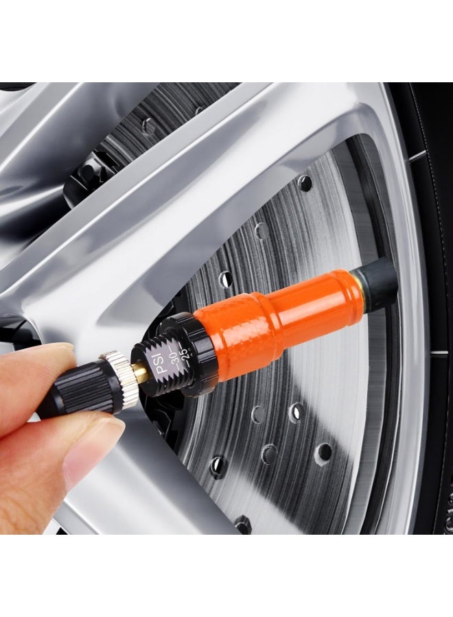 4 Pack Adjustable Auto-Stop Tire Deflator Valves (10–30 PSI) – Screw-On Tyre Air Down Tool with Storage Pouch & Valve Caps for Jeep, Truck, Motorcycle & ATV - Image 5