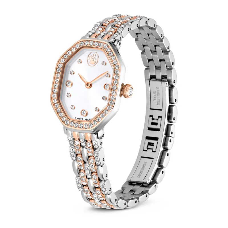 سواروفسكي Dextera Octagon Steel Strap Analog Watch
