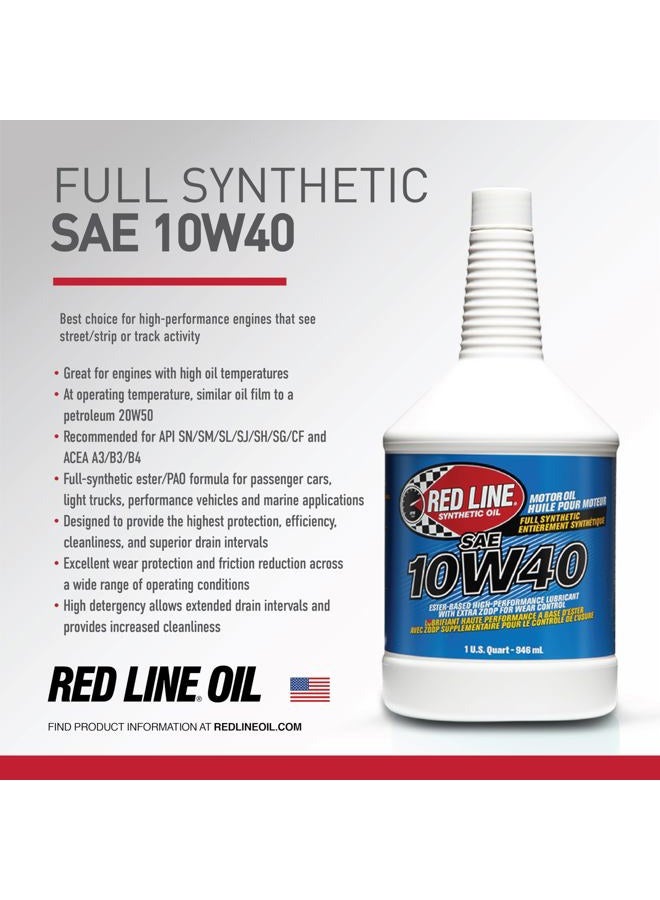 RED LINE OIL 11404 10W40 Motor Oil - 0,95L - Image 3
