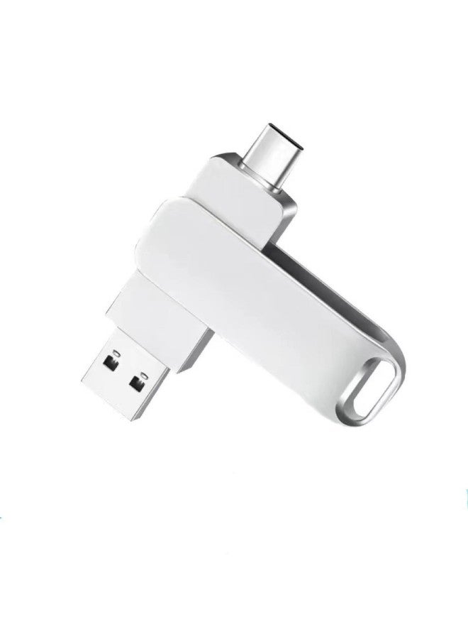 محرك فلاش USB سريع الحركة صغير الحجم معدني ومقاوم للماء سعة 32G/64G/128G متوافق مع الهواتف والحواسيب والسيارات - Image 1