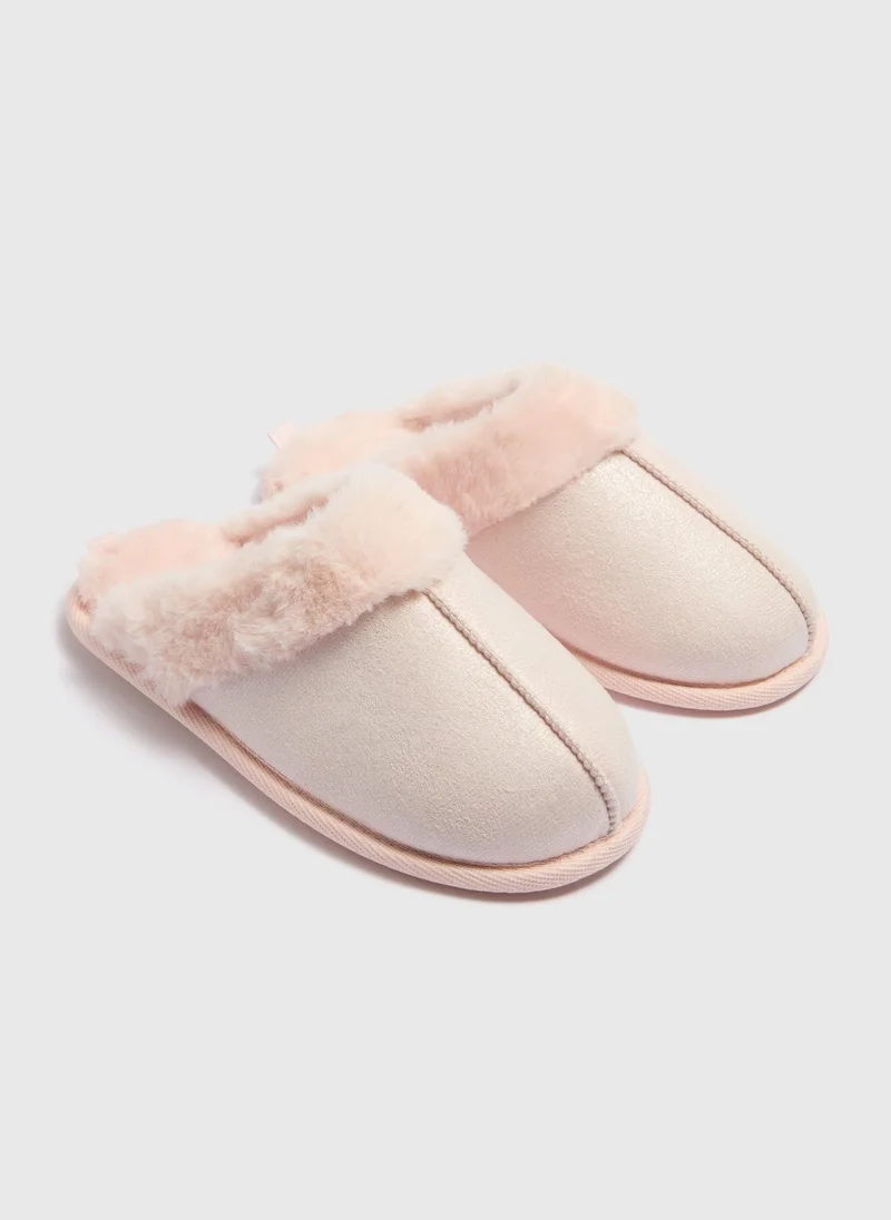 Matalan Girls Pink Snug Mule Slippers