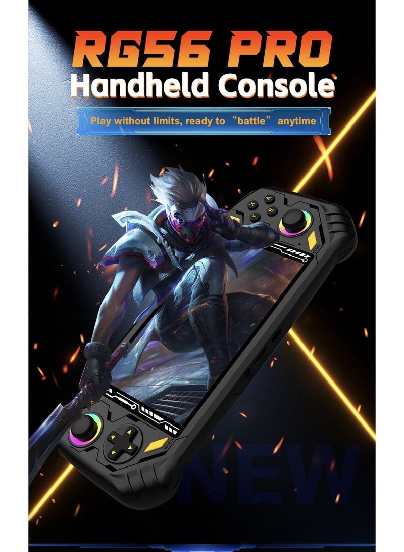 Western Mountains RG56PRO handheld game console retro dual joystick 5.5-inch PSP handheld HDMI screen projection EE system - Image 1