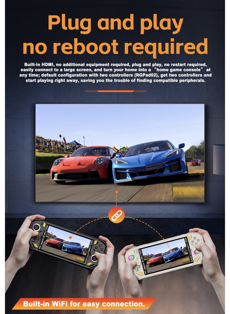 Western Mountains RG56PRO handheld game console retro dual joystick 5.5-inch PSP handheld HDMI screen projection EE system - Image 2