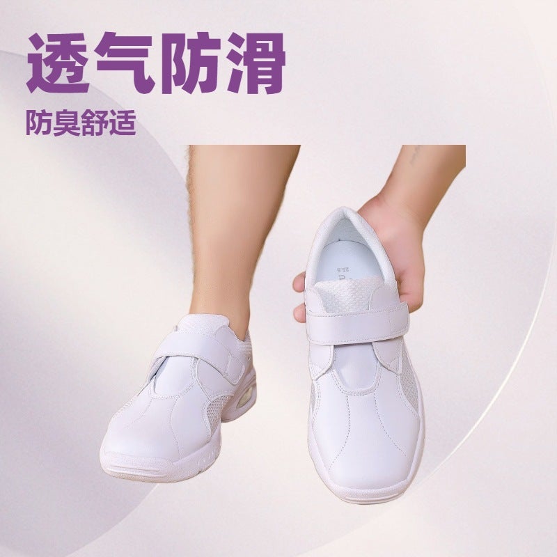 Women'S White Soft Bottom Breathable Non-Tired Foot Non-Slip Deodorant Comfortable Flat Bottom Work Medical Shoes - Image 2