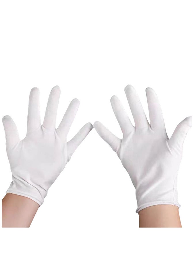 12 pair Stretchable Lining Gloves Set White - Image 4