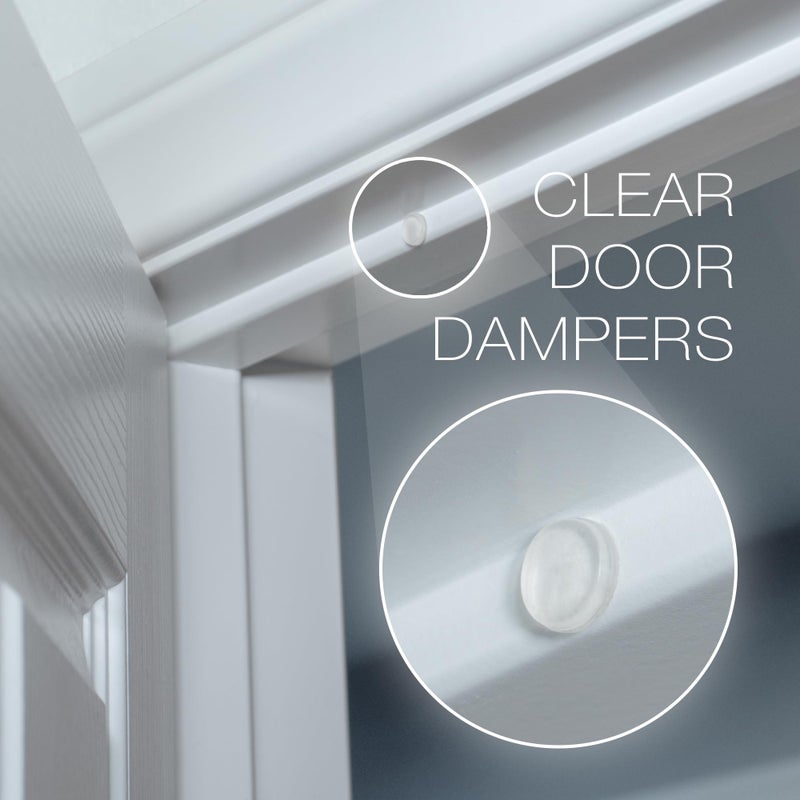 BrainExploder Enhanced Door Silencer Strike Plate with Adhesive Bump Stops - Flexible, Noise Eliminating Solution for Loud Doors No Modifications Install, Stops Slamming Noises (1, White) - Image 4