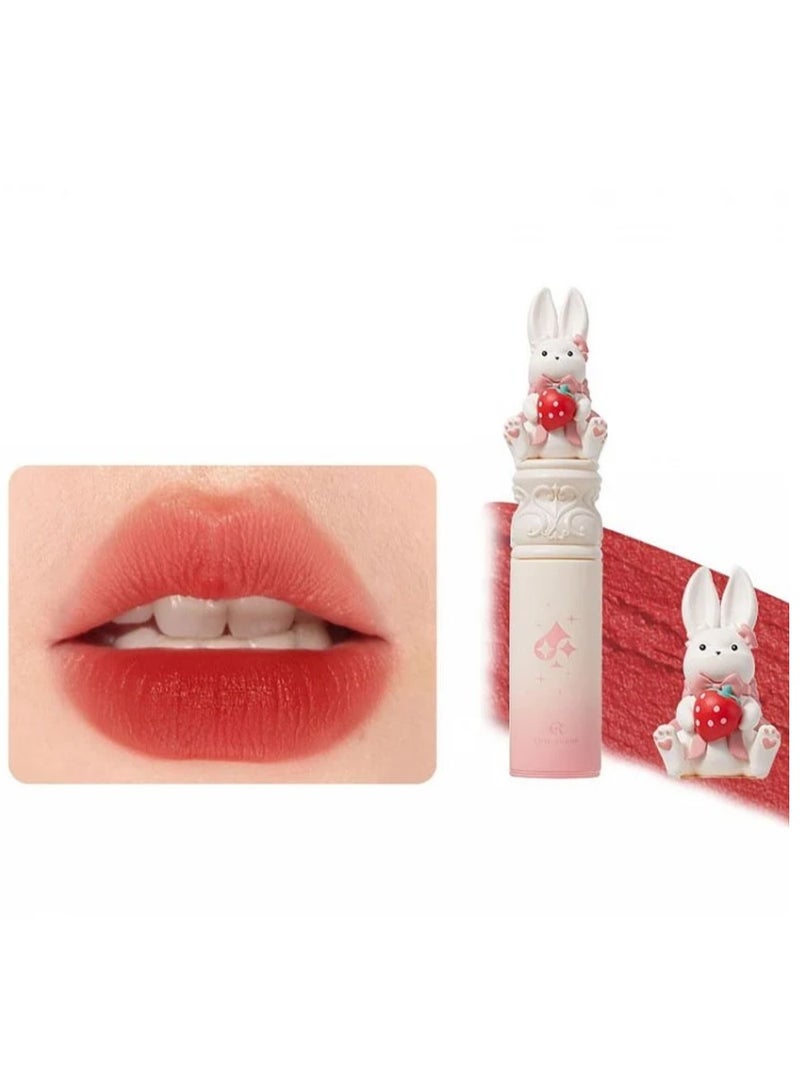 Cute Rumor Wonderland Tea Party Series White Rabbit Velvet Finish Liquid Lipstick - Image 1