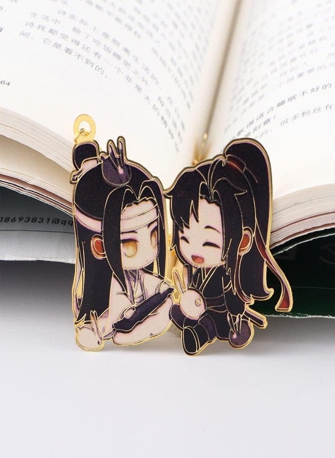 Junfamilee Chinese Mo Dao Zu Shi Bookmark， Grandmaster of Demonic Cultivation Wei Wuxian LAN Wangji Metal hollowing Bookmark, Bookmarks, Office Supplies - Image 1