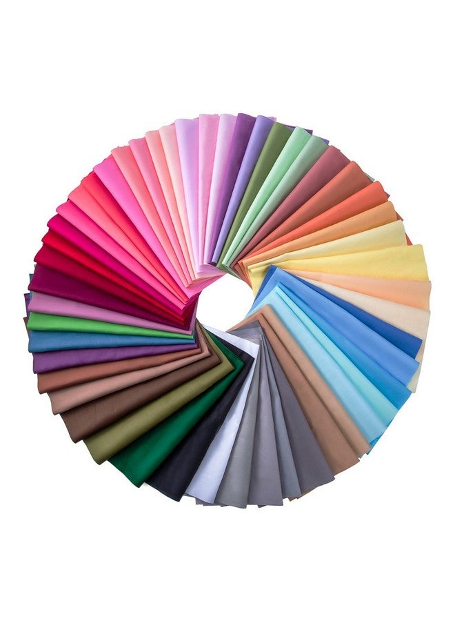 مادر 50 قطعة من القماش متعدد الألوان مرقع مربعات مختلطة حزمة خياطة اللحف 50 لونًا (10 × 10 سم) - Image 1