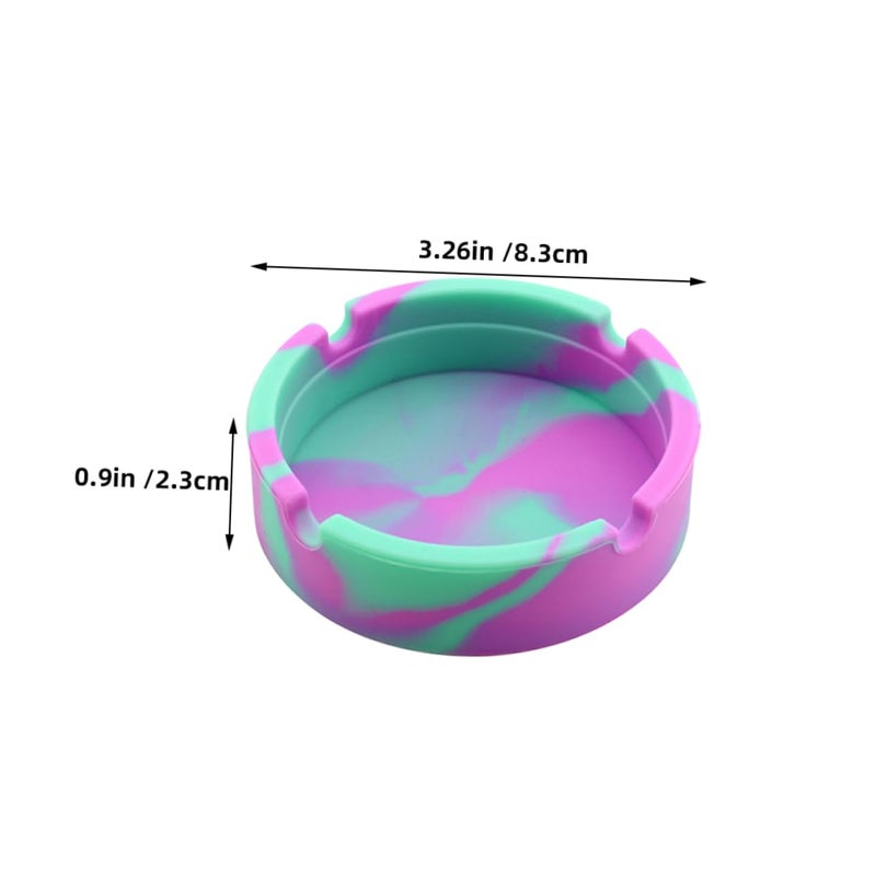 2Pcs Flexible Unbreakable Ashtray For Indoor Outdoor Use Camouflage Design - Image 3