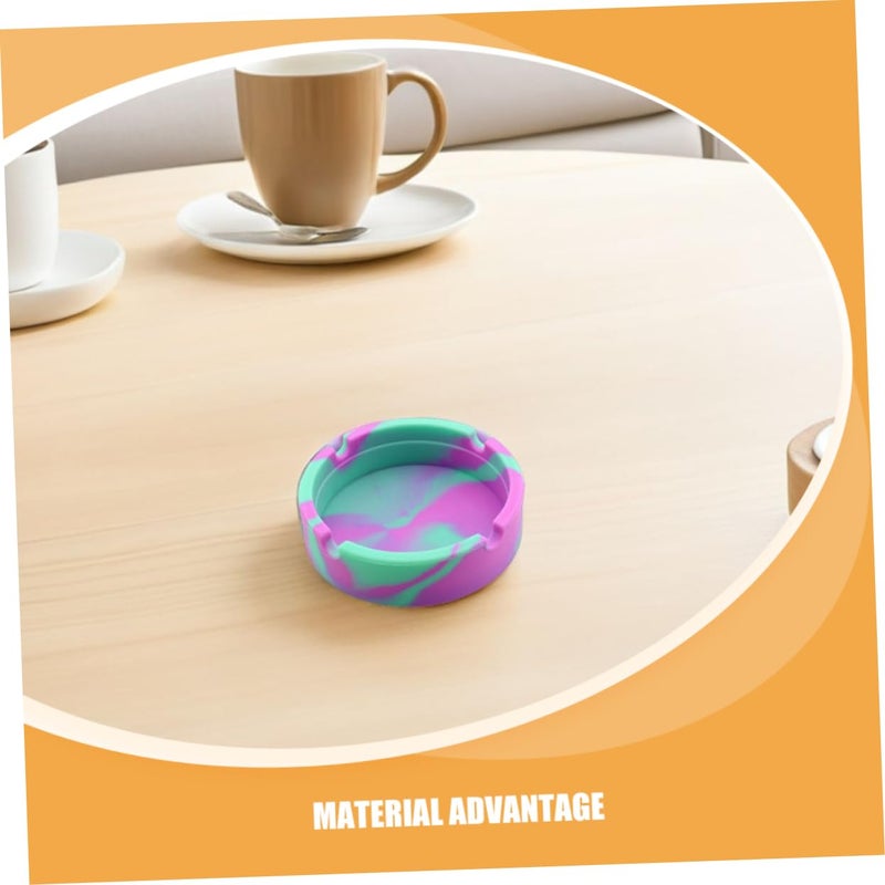 2Pcs Flexible Unbreakable Ashtray For Indoor Outdoor Use Camouflage Design - Image 4
