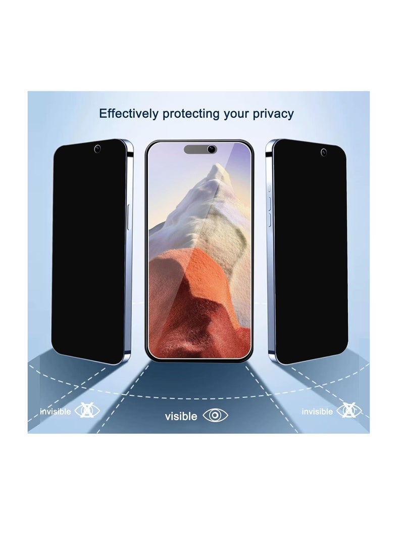 Raxoom iPhone Tempered Glass 3 Pack Privacy Screen Protector Set For iPhone 15 Plus 6.7 Inch Anti-Spy Tempered-Glass, Scratch Resistant iPhone Glass Full-Coverage Glass (Privacy, iPhone 15 Plus) - Image 2
