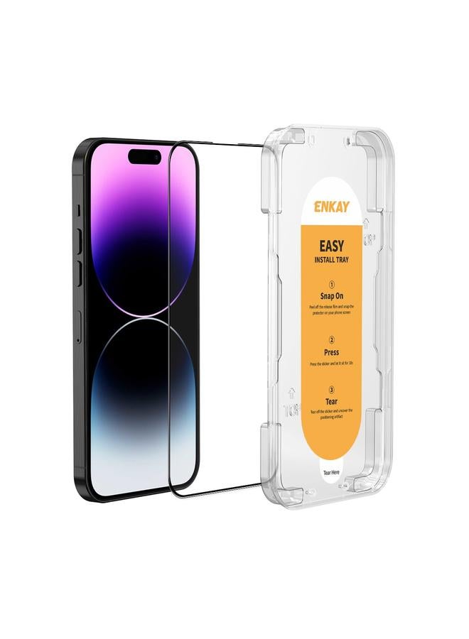 The Bros Case For iPhone 14 Pro Max Easy Install High Alumina Silicon Full Glass Film