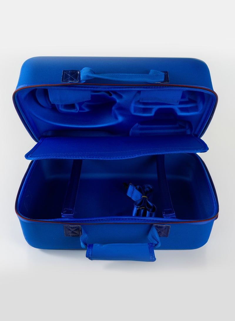 Log Electronics Carrying Case Travel Storage Bag Compatible with PlayStation 5 Slim - Blue - Image 3