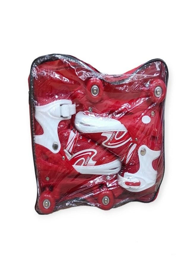 SPORT Skates  shoes 4 Wheel Outdoor Sports 3 Size Medium (35-38) Red  - Image 5