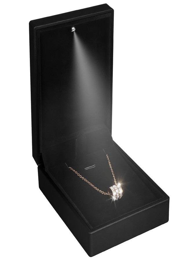 Hatori LED Pendant Necklace Box, Small Jewellry Storage Display Case, Jewelry Gift Boxes for Proposal Wedding Engagement Birthday Anniversary - Image 1