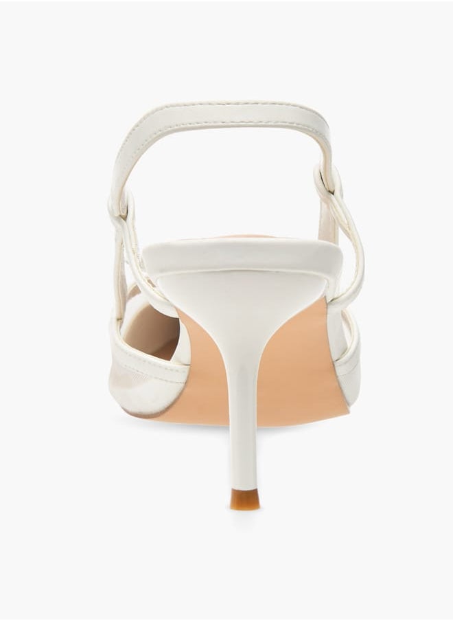 Flora Bella By Shoexpress - Womens Bow Accent Slingback Shoes With Stiletto Heels - Image 1