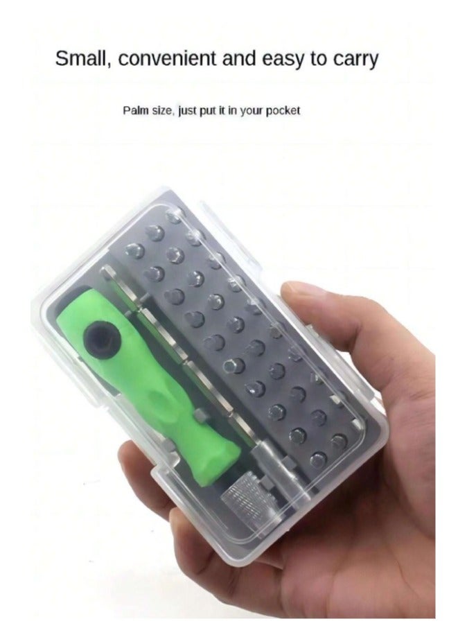 Professional Precision Screwdriver Set consisting of 32 pieces, multi-use, suitable for repairing glasses, phones, computers, tablets, cameras and other products. - Image 5