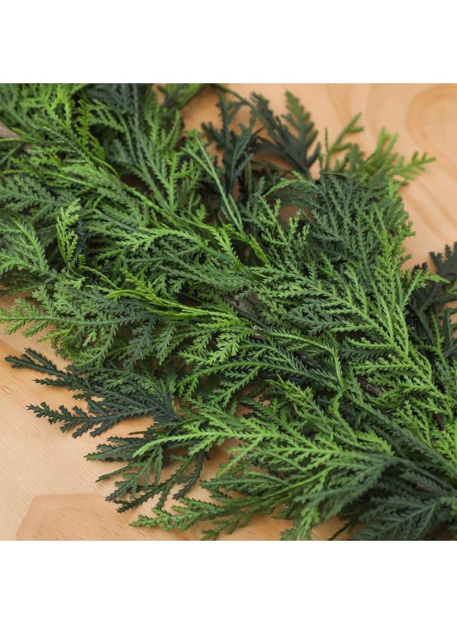 Jutom 1 Pcs 9 ft Christmas Cedar Garland Greenery Realistic Cedar Pine Needles Garland Artificial Decoration for Table, Mantel, Wall, Home Winter Holiday Party Decor - Image 4