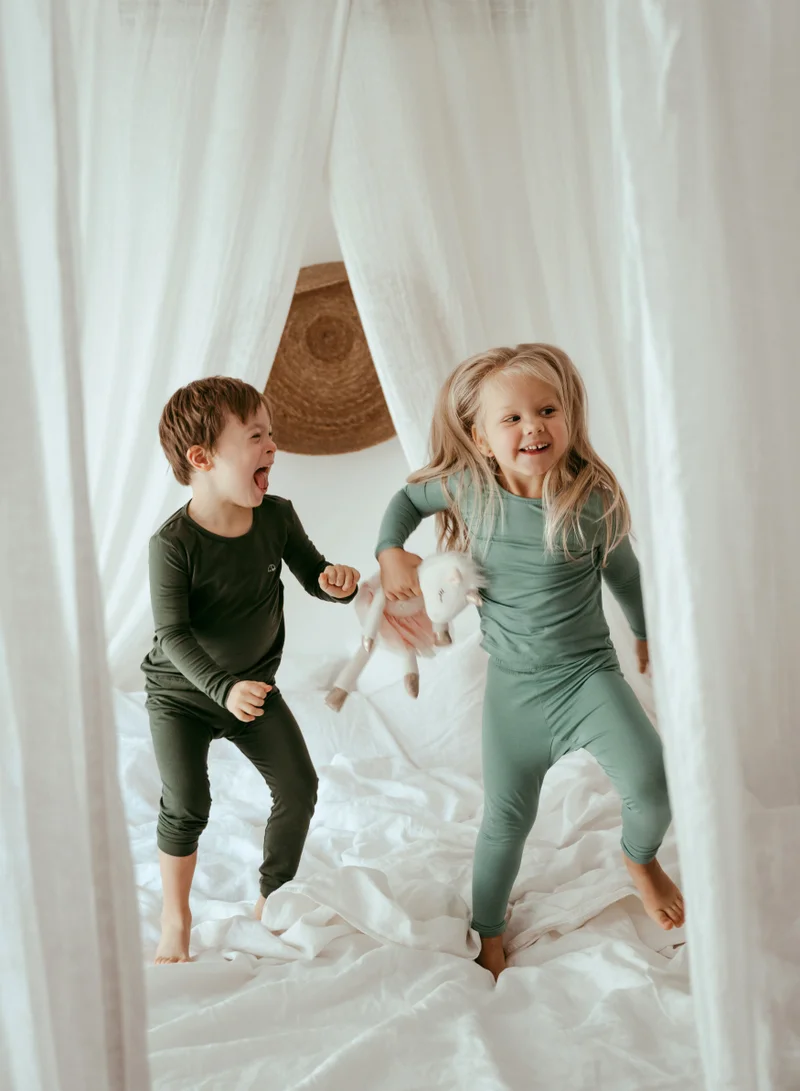 Anvi Baby Bamboo Spandex Pajama 18-24M- Dark Green