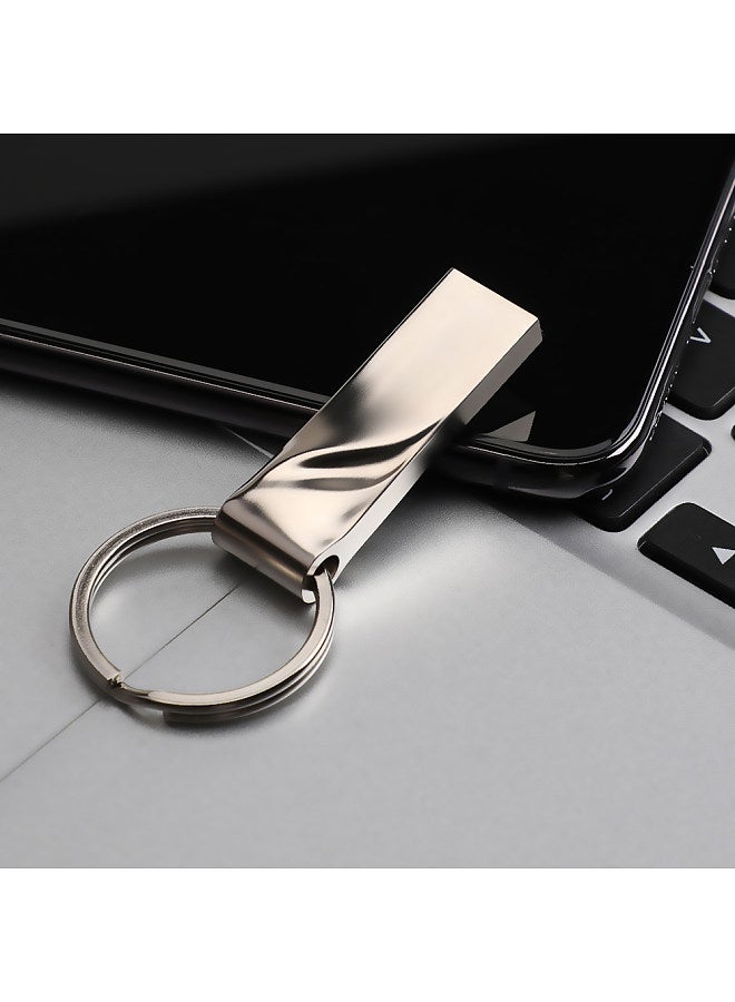 KKMOON CW10292 Zinc Alloy USB Flash Drive Waterproof Pen Drive 32GB/64GB USB 2.0 Flash Memory Stick Pen Drive with Key Ring