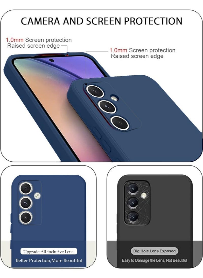 X-level Soft Silicone Cases for Samsung Galaxy A55 5G 6.6-Inch,[Military Grade Drop Protection] [Anti-Scratch Microfiber Lining] Shockproof Slim Cover for Samsung Galaxy A55（Navy Blue) - Image 2