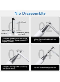 UCHUANG Stylus for iPad, Stylus Magnetic Disc Universal Stylus Pens Touch Screens for Apple/iPhone/iPad pro/Mini/Air/Android/Microsoft/Surface All Capacitive Touch Screens - White  - Image 5