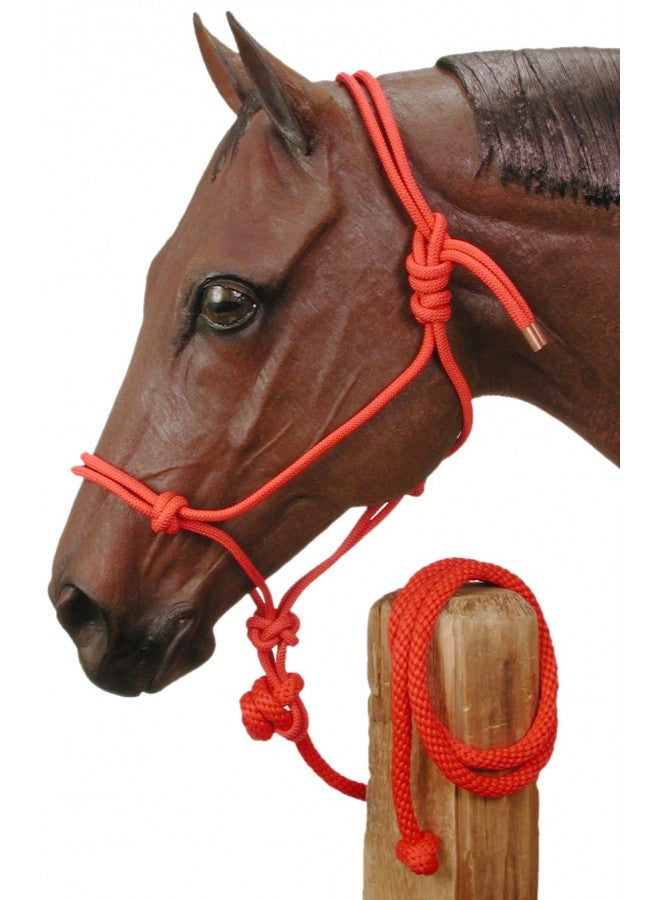 Tough 1 Tough 1 Poly Rope Tied Halter with Lead, Red 