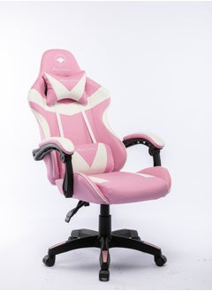 Manta Ray Gaming Chair High Back Racing Style With Pu Leather Bucket Seat 360 Swivel With Heavy Duty Steel Can Hold Upto 150Kg Headrest Lumbar Support Steel 12 Star Base Compatible With E Sports Color pink  - Image 1
