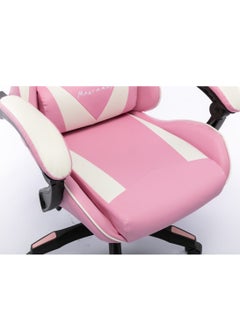 Manta Ray Gaming Chair High Back Racing Style With Pu Leather Bucket Seat 360 Swivel With Heavy Duty Steel Can Hold Upto 150Kg Headrest Lumbar Support Steel 12 Star Base Compatible With E Sports Color pink  - Image 4