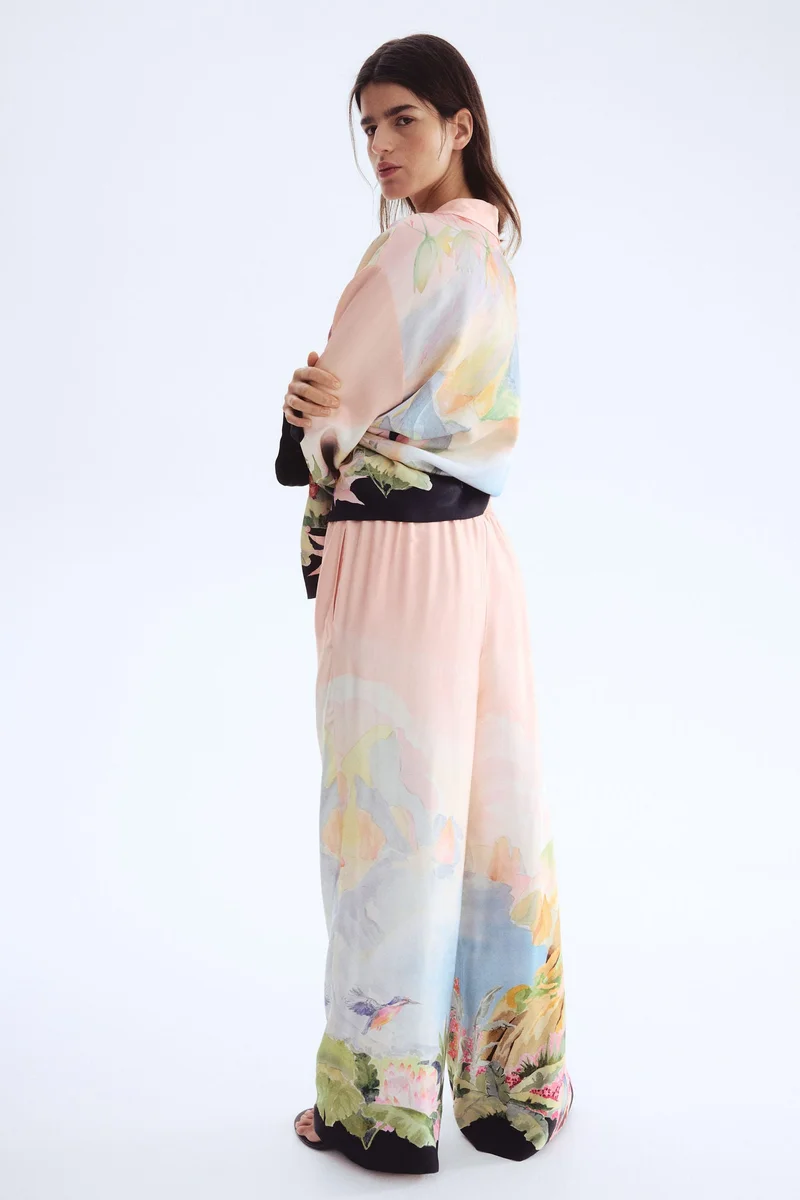 H&M Printed pull-on trousers